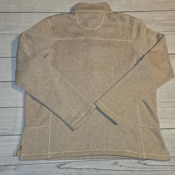 Woolrich Men's Angler Knit Quarter Zip Pullover Sweater Cream Size XL